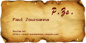 Paul Zsuzsanna névjegykártya