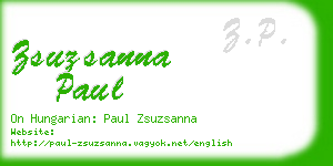 zsuzsanna paul business card